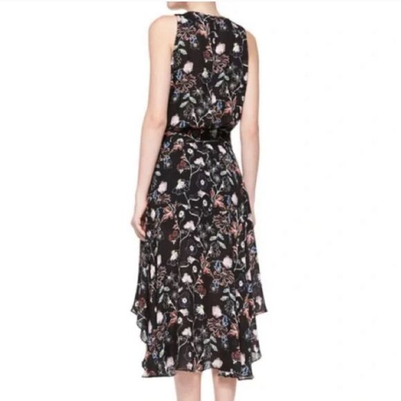 A.L.C. Costello Black Floral Sleeveless Dress Size 4 - Picture 3 of 11